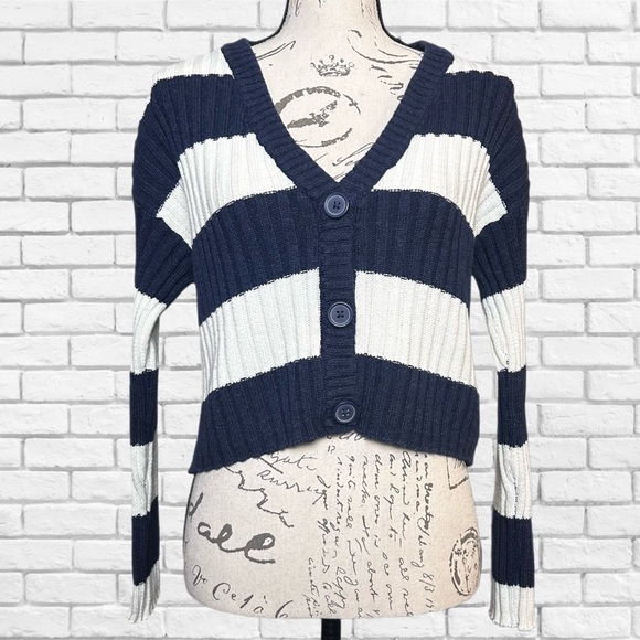 American Eagle Outfitters Sweaters - American Eagle Navy and White Striped Sweater